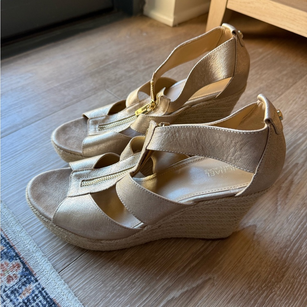 Michael Kors Wedge Sandals “rose gold”
